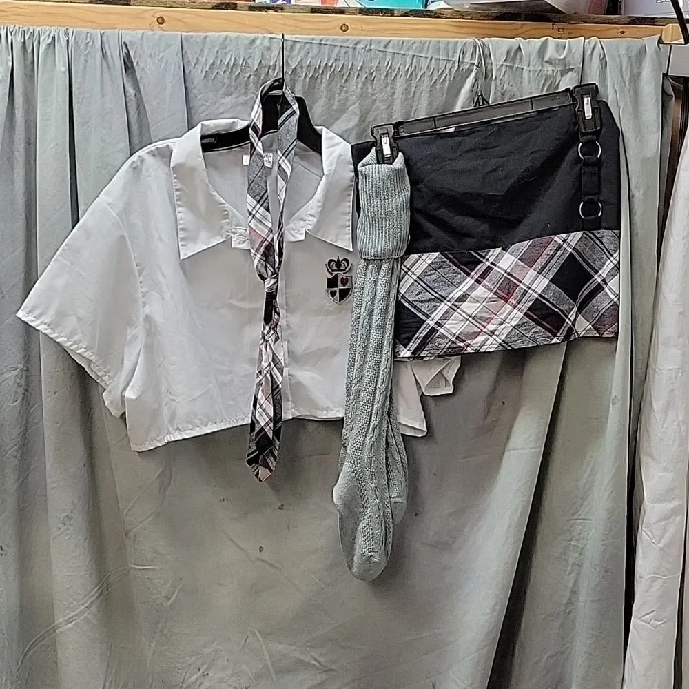 ‎Adult school girl uniform Halloween costume cos-play,  16/18